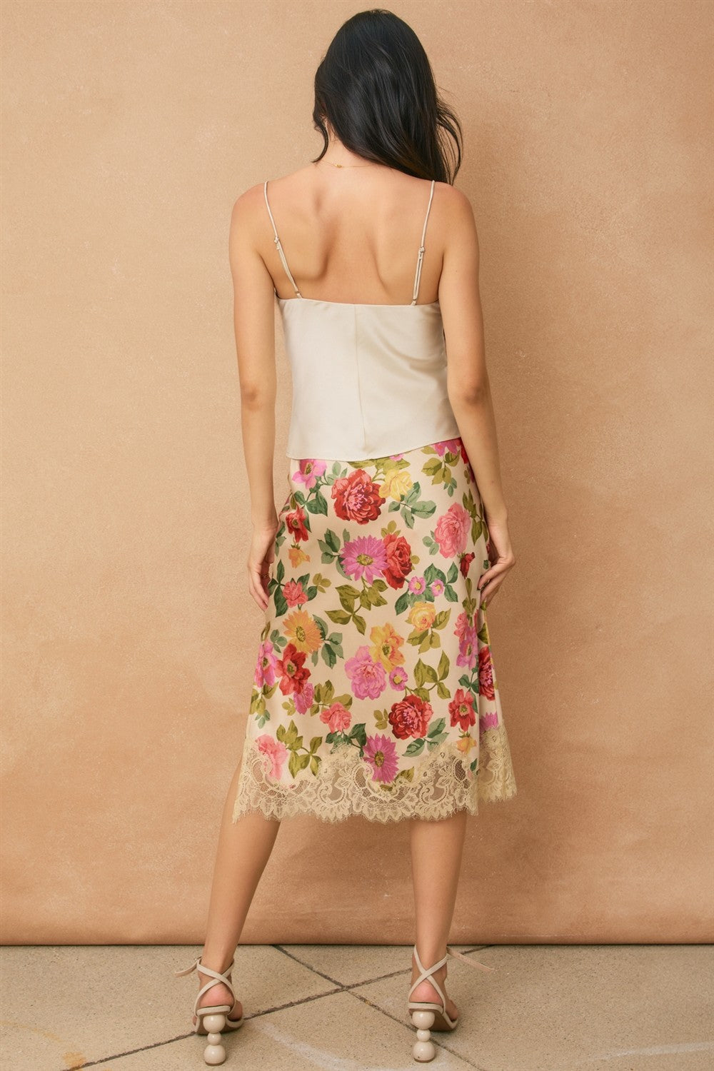 Gift Of Love Lace Hem Pencil Skirt