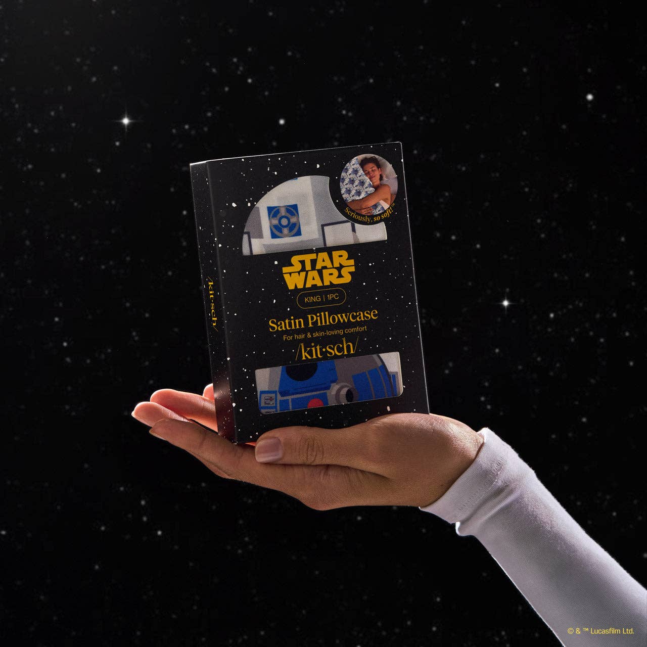 Star Wars™ & Kitsch Satin Pillowcase in R2-D2 & C-3PO - King