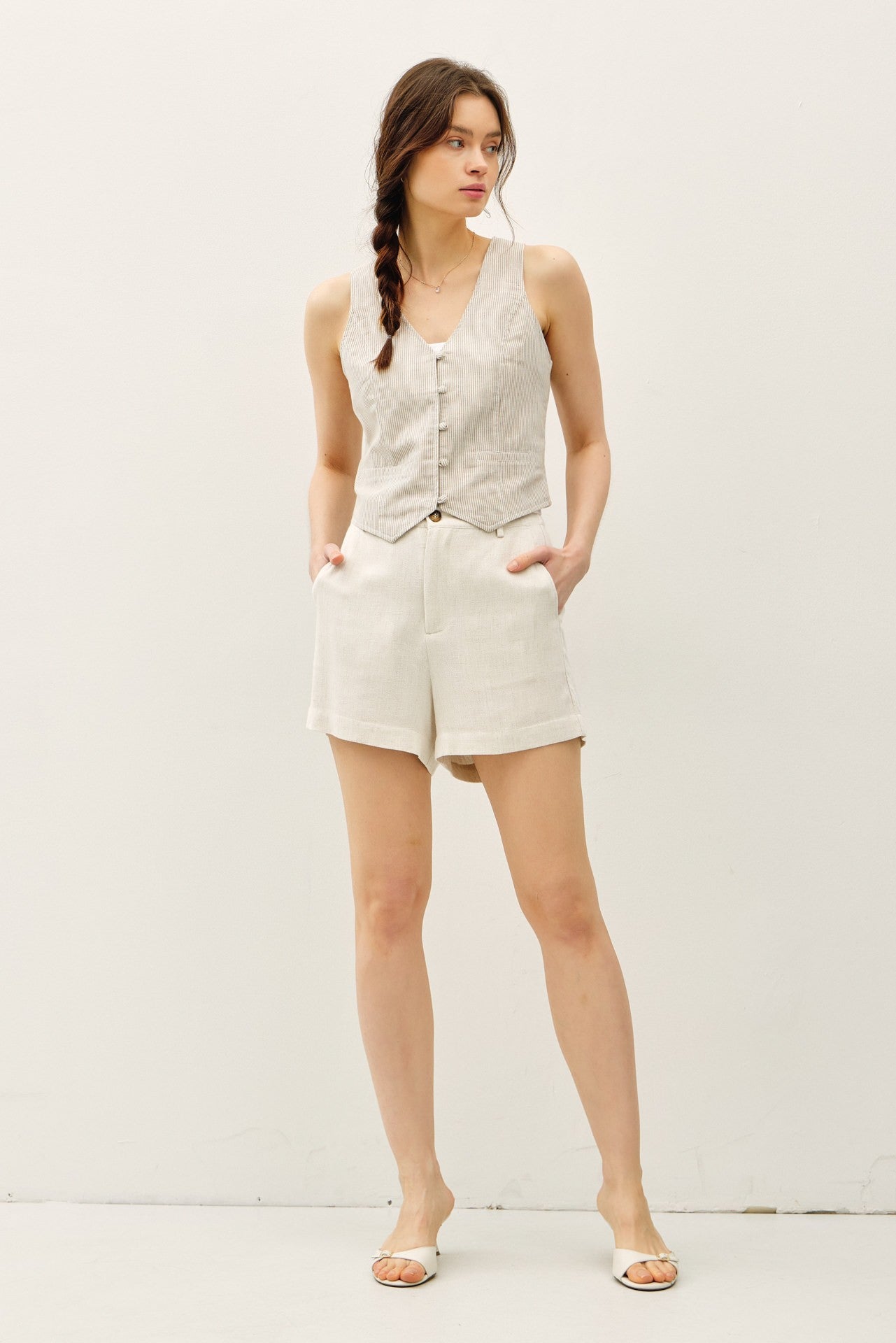 Tatum Pinstripe Vest