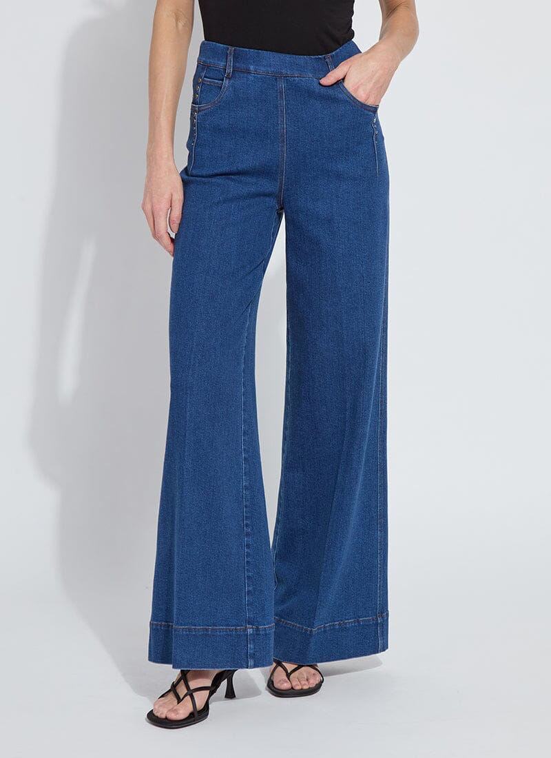 Simone Hi Waist Studded Wide Leg