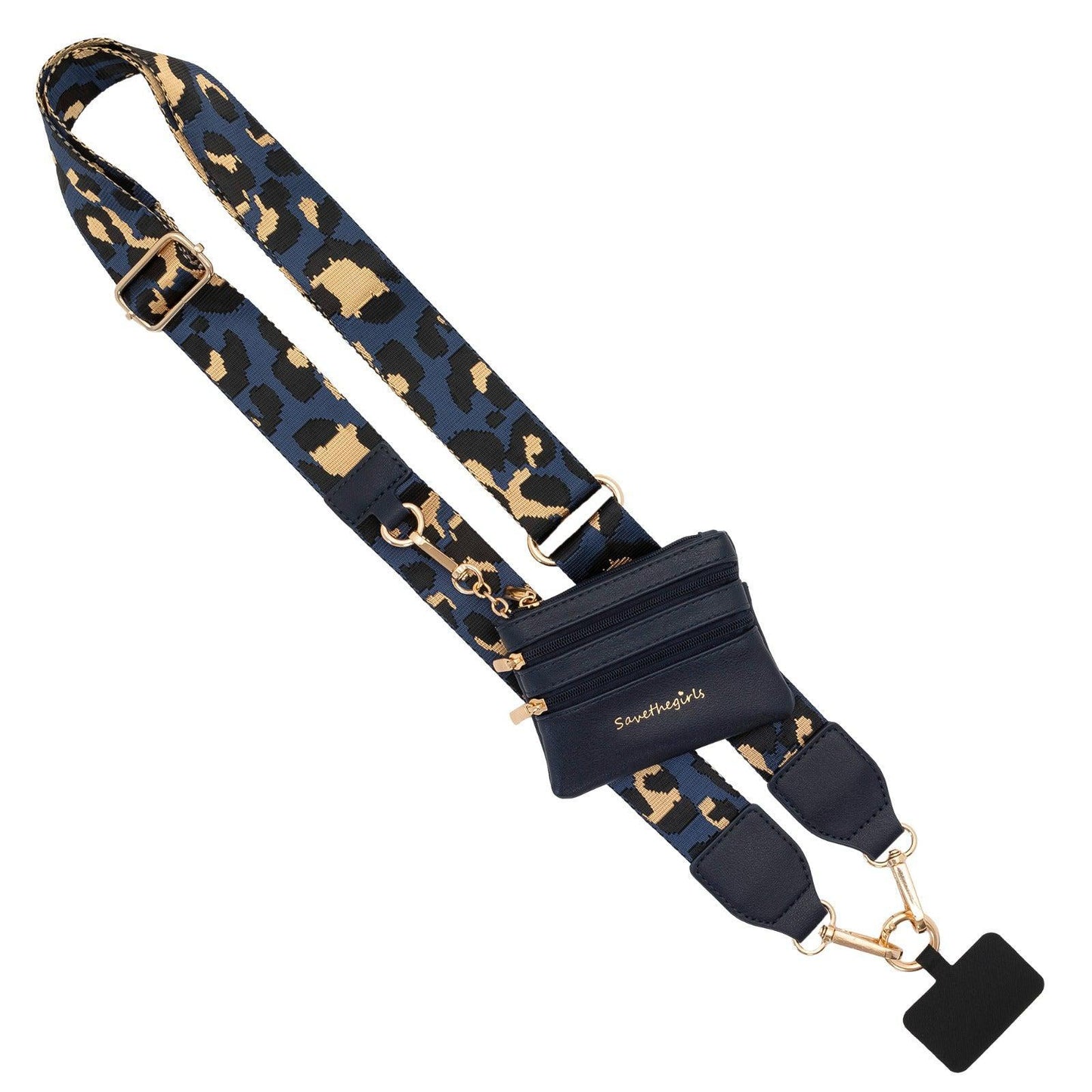 Save The Girls Clip & Go Crossbody Strap W/Zippered Pouch