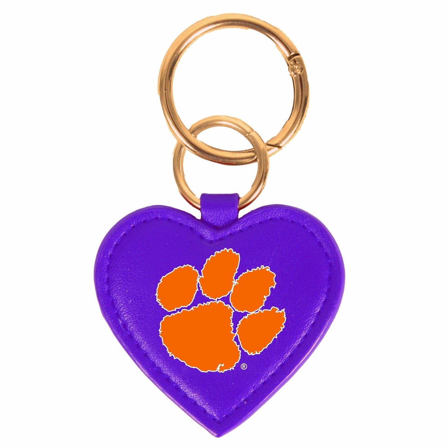 Clemson Tigers Heart Purse Charm/ Key Ring by Desden