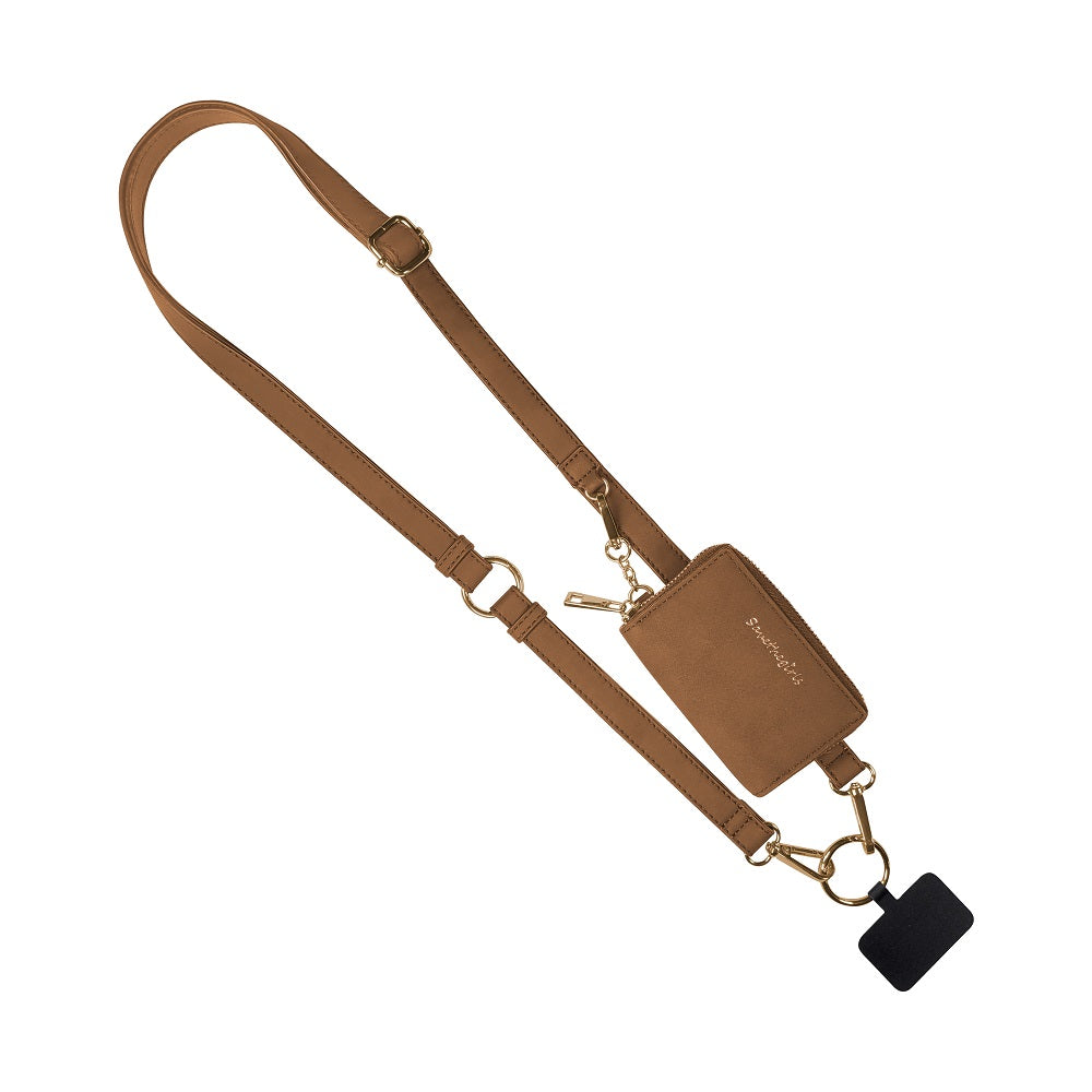 Save The Girls Clip & Go Crossbody Strap W/Zippered Pouch