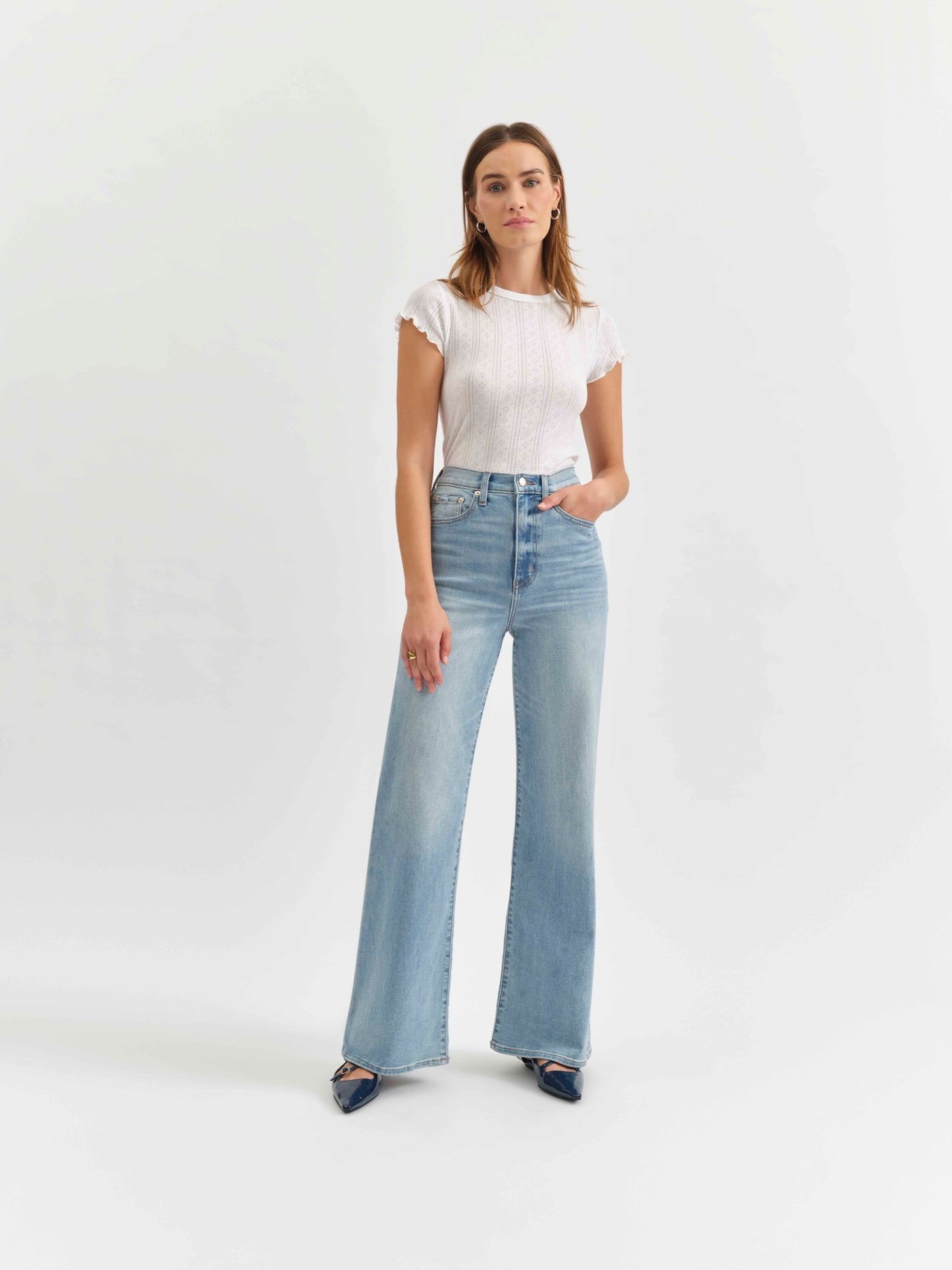 Far Out High Rise Wide Leg In Blooming Vintage
