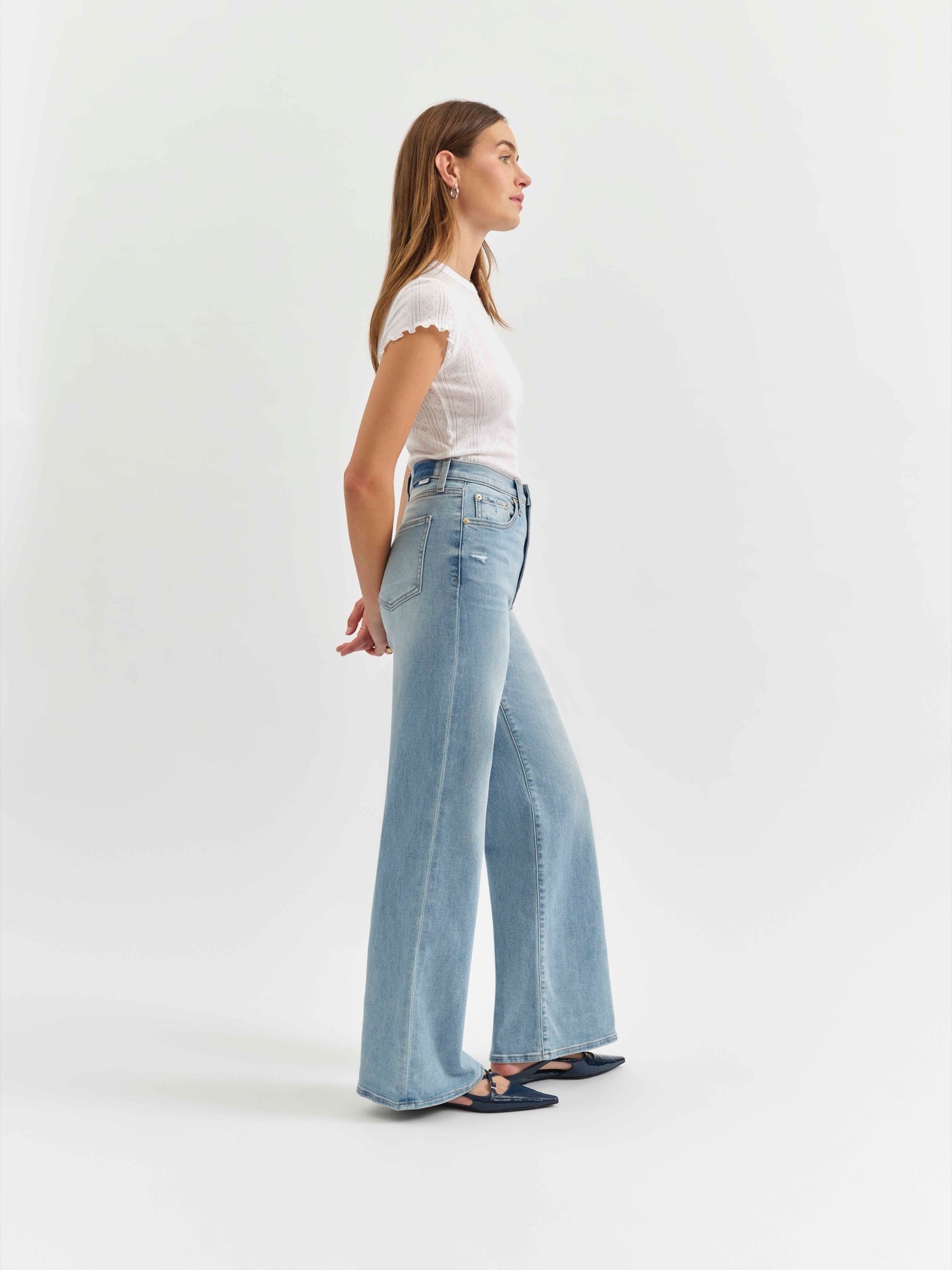 Far Out High Rise Wide Leg In Blooming Vintage