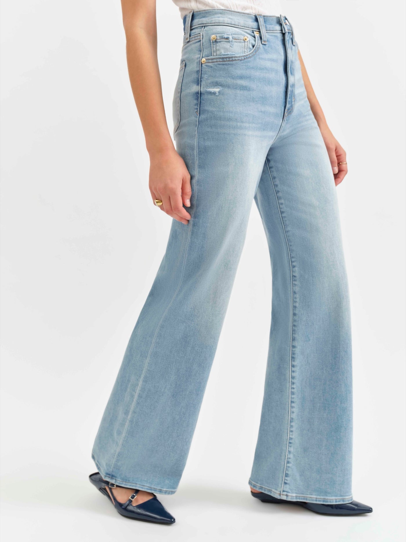 Far Out High Rise Wide Leg In Blooming Vintage