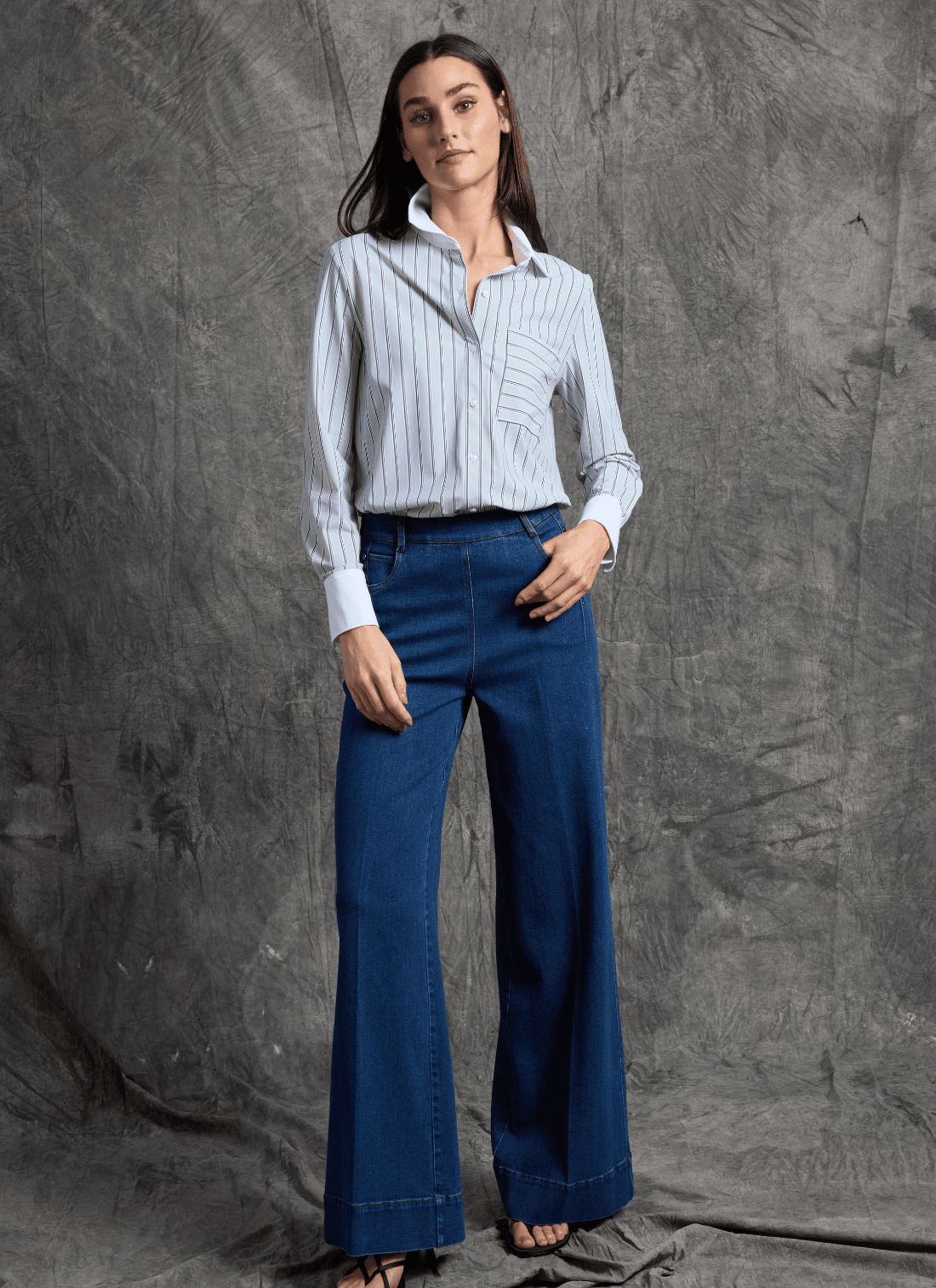 Simone Hi Waist Studded Wide Leg