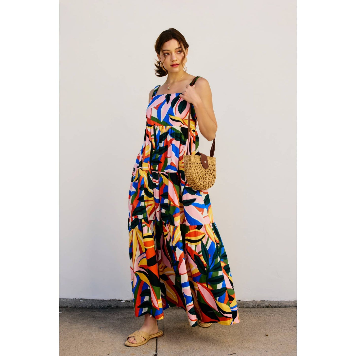 Tropical Kaleidoscope Maxi Dress