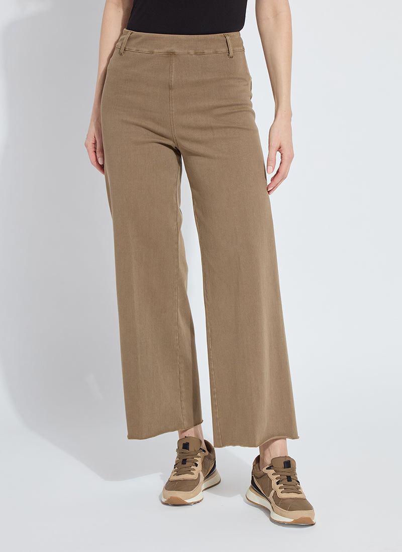 Erin Wide Leg Denim - Antique Wash Smoked Olive