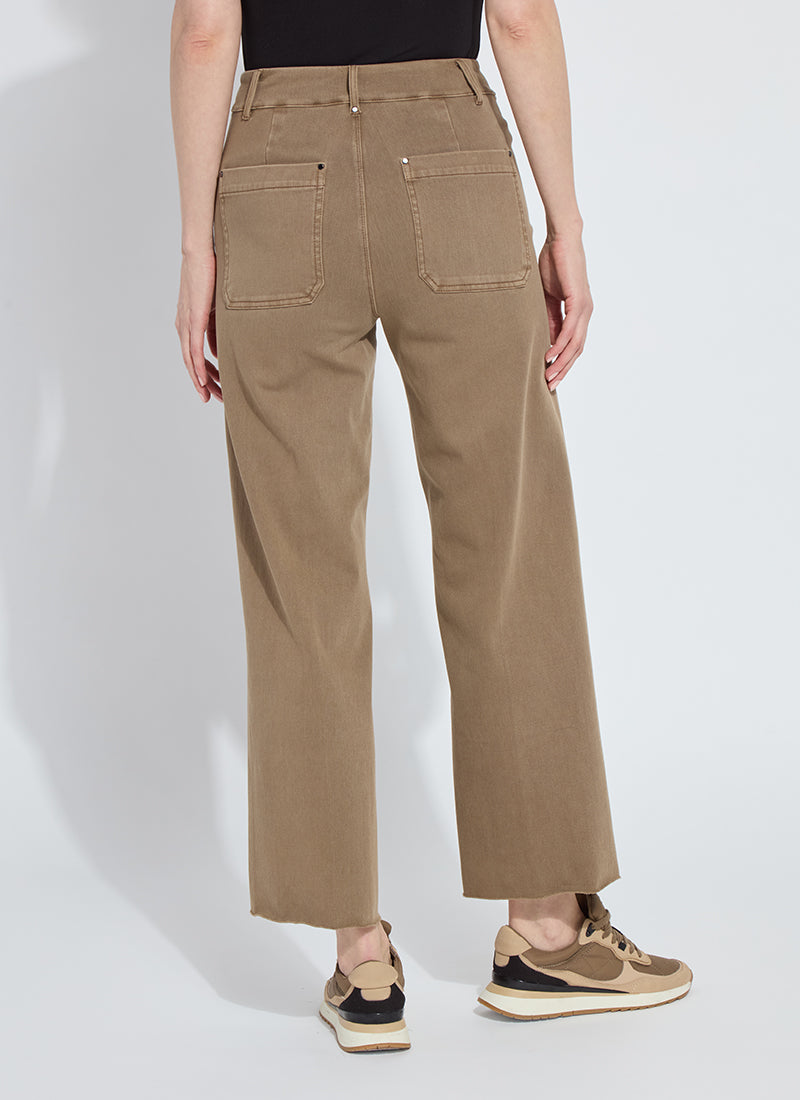 Erin Wide Leg Denim - Antique Wash Smoked Olive