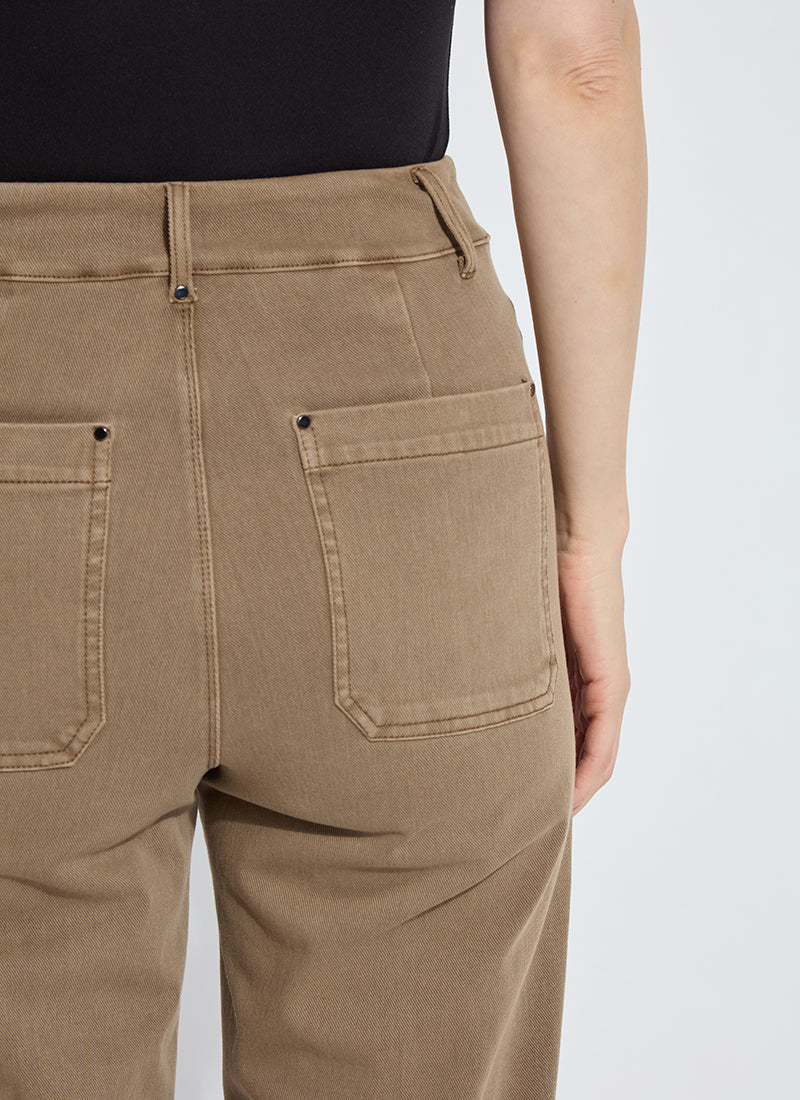 Erin Wide Leg Denim - Antique Wash Smoked Olive