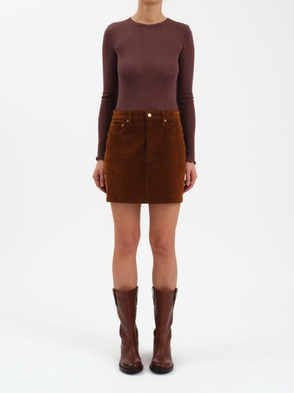 Stash Skirt In Cognac