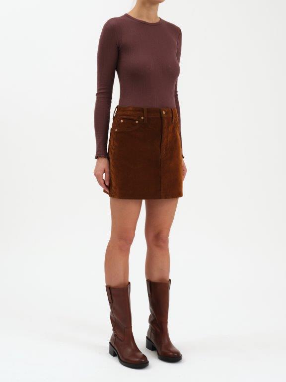 Stash Skirt In Cognac