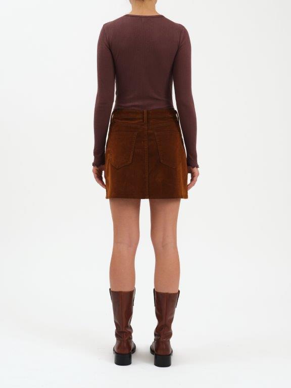Stash Skirt In Cognac