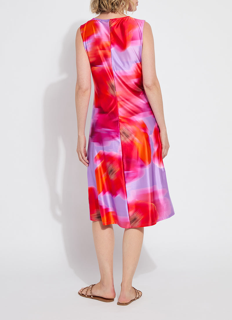 Raquel Side Drape Printed Dress
