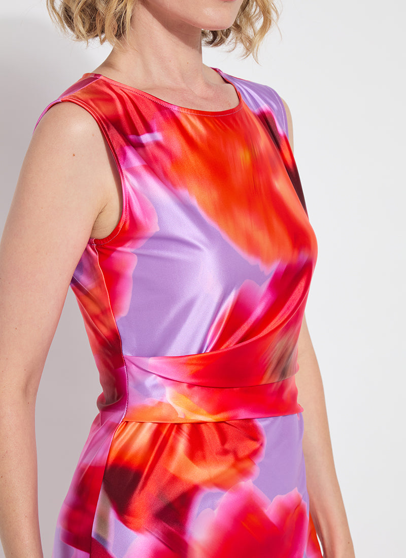 Raquel Side Drape Printed Dress