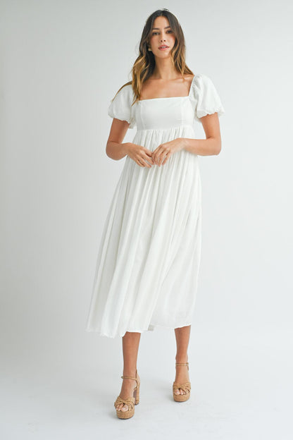 Nimi Puff Sleeve Midi Dress