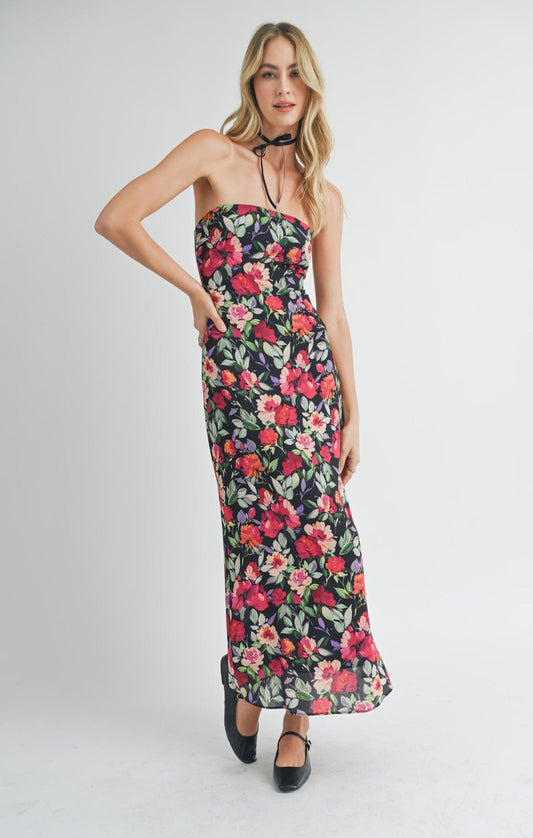 Sadie & Sage| A Floral Night Midi Dress