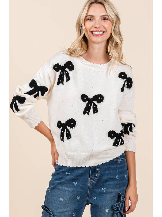 Madison Bow Sweater