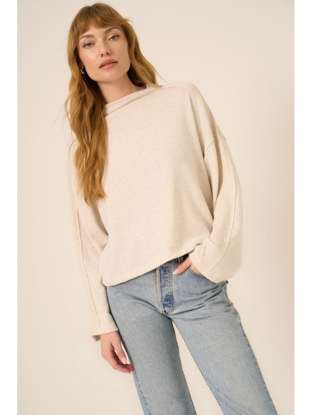 Modern Lover Cozy Funnel Neck Top