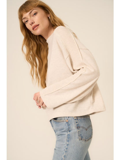 Modern Lover Cozy Funnel Neck Top