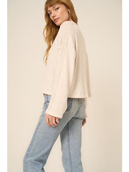 Modern Lover Cozy Funnel Neck Top