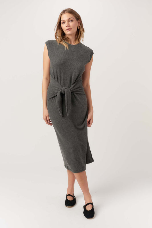 That's A Wrap Cozy Rib Midi Dress