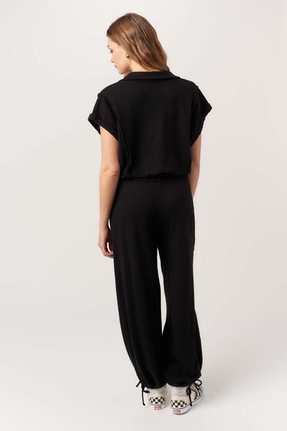 Going Places Mixed Textured Pant