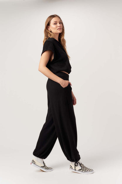 Going Places Mixed Textured Pant
