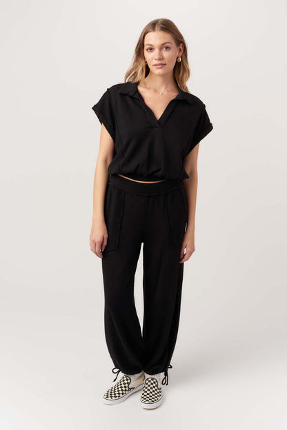 Going Places Mixed Textured Pant