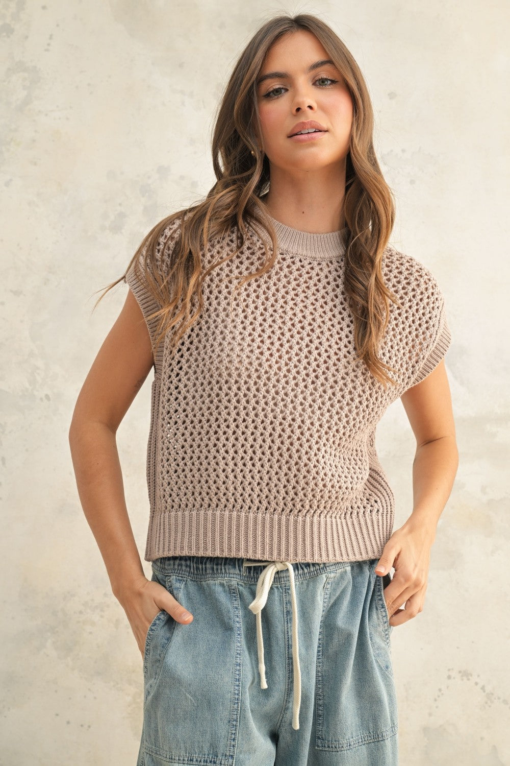 Easy Latte Crochet Top