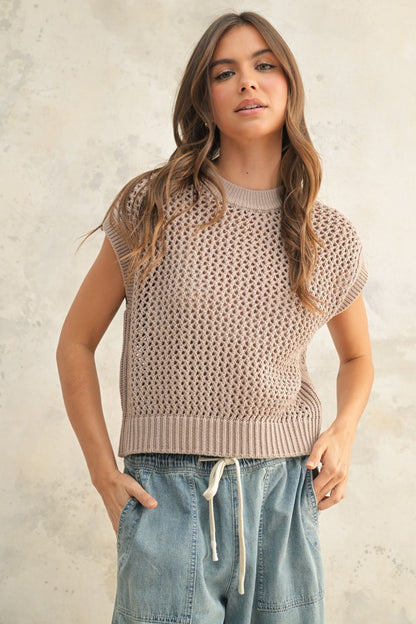 Easy Latte Crochet Top