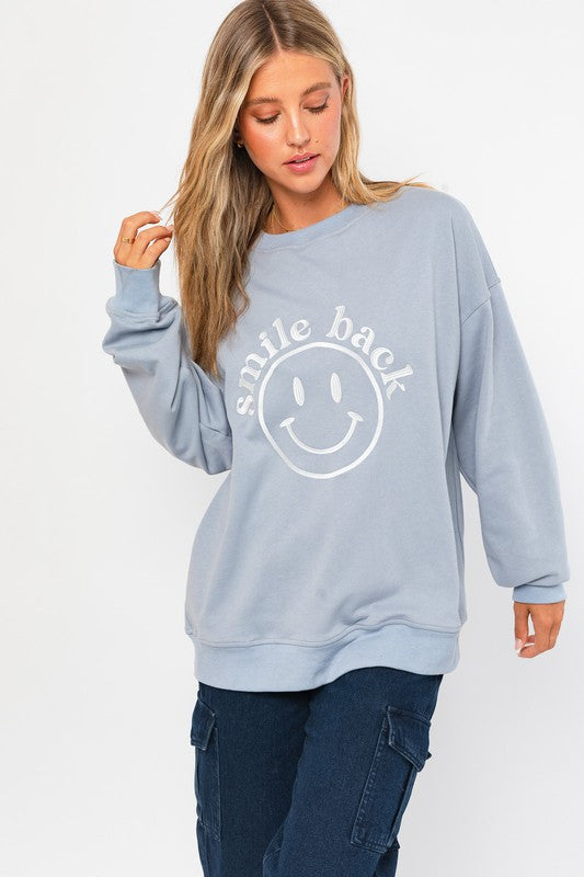 Smile Back Oversized Sweatshirt