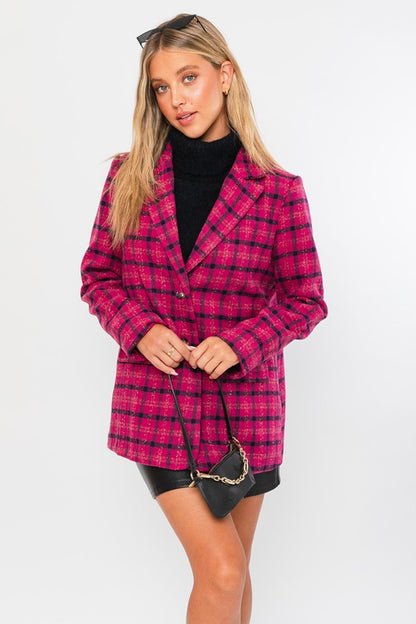 Single Button Blazer Coat