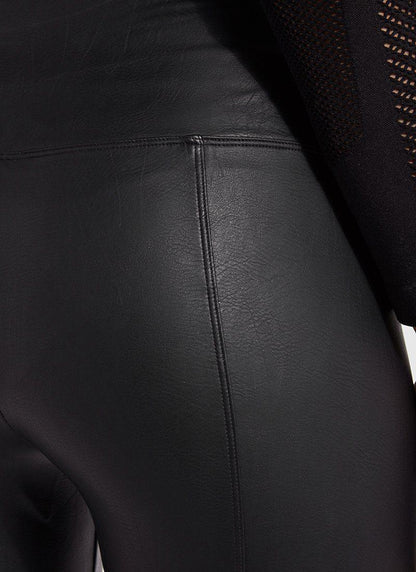 Kohl Black Textured Leather Legging