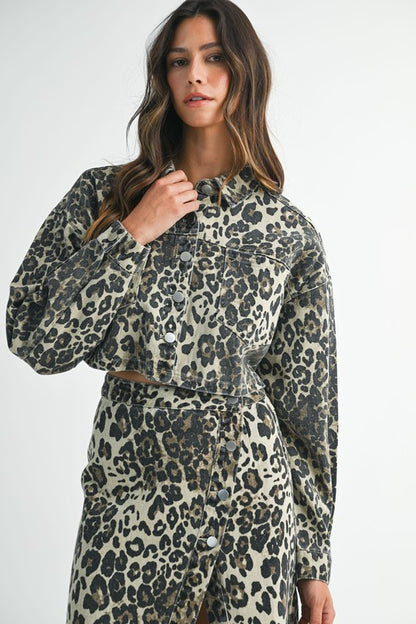 Natalia Leopard crop Jacket