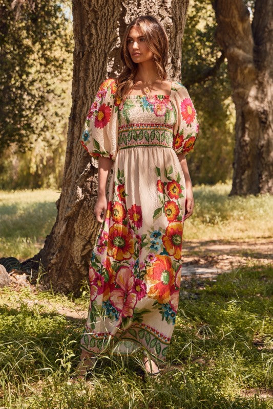 Woodland Bloom Maxi Dress