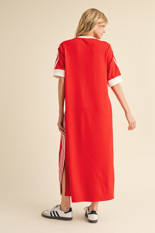 Sporty Chic Casual Maxi Dress