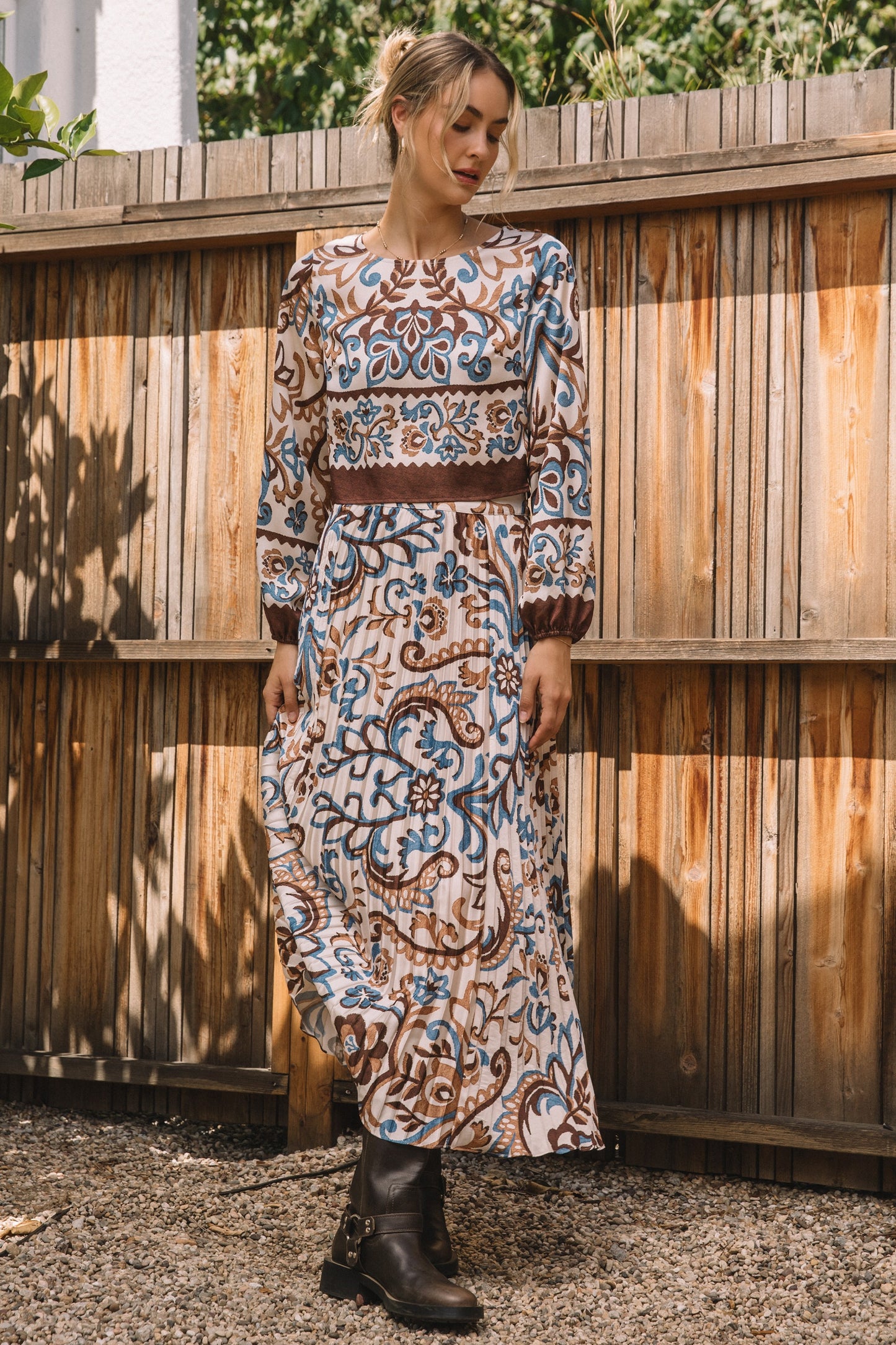 Wildflower Scroll Midi Skirt
