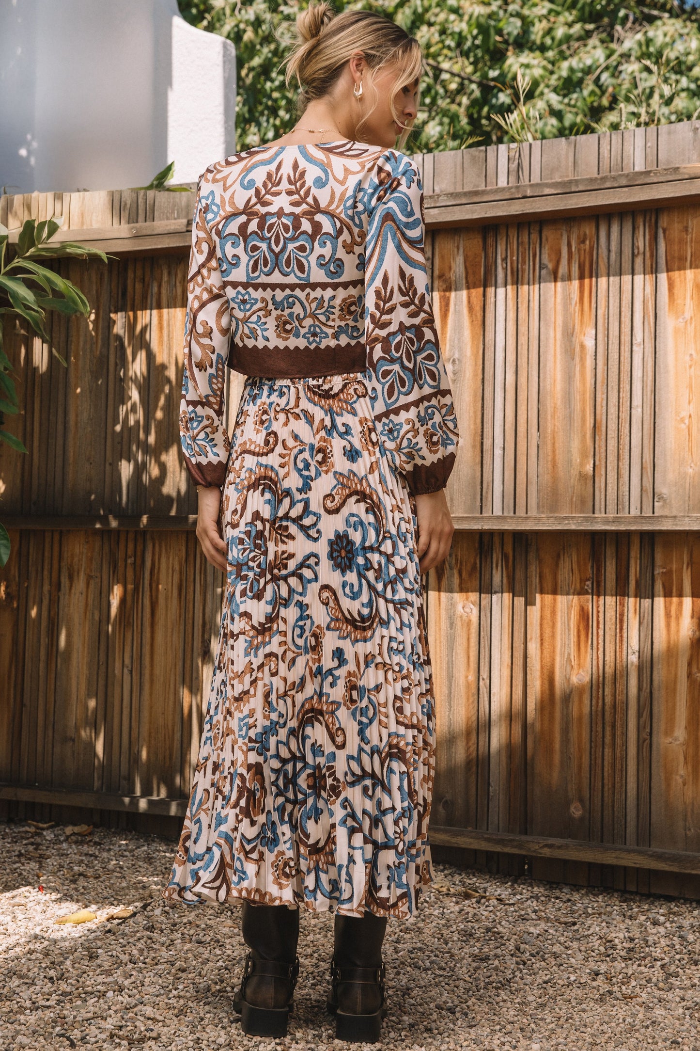 Wildflower Scroll Midi Skirt