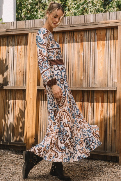 Wildflower Scroll Midi Skirt