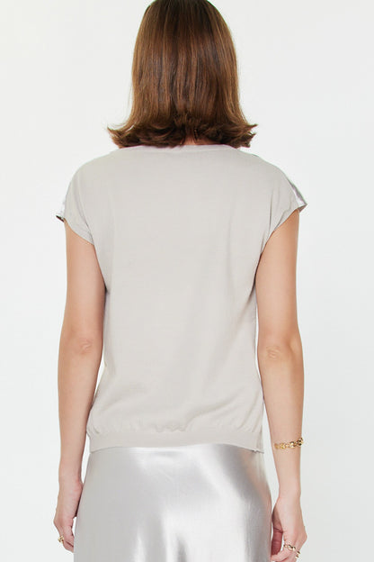 Silver Holiday Top