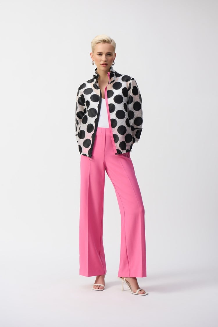 Joseph Ribkoff-Lux Twill Pull-On Wide-Leg Pants