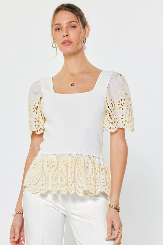 Seabreeze Eyelet Top