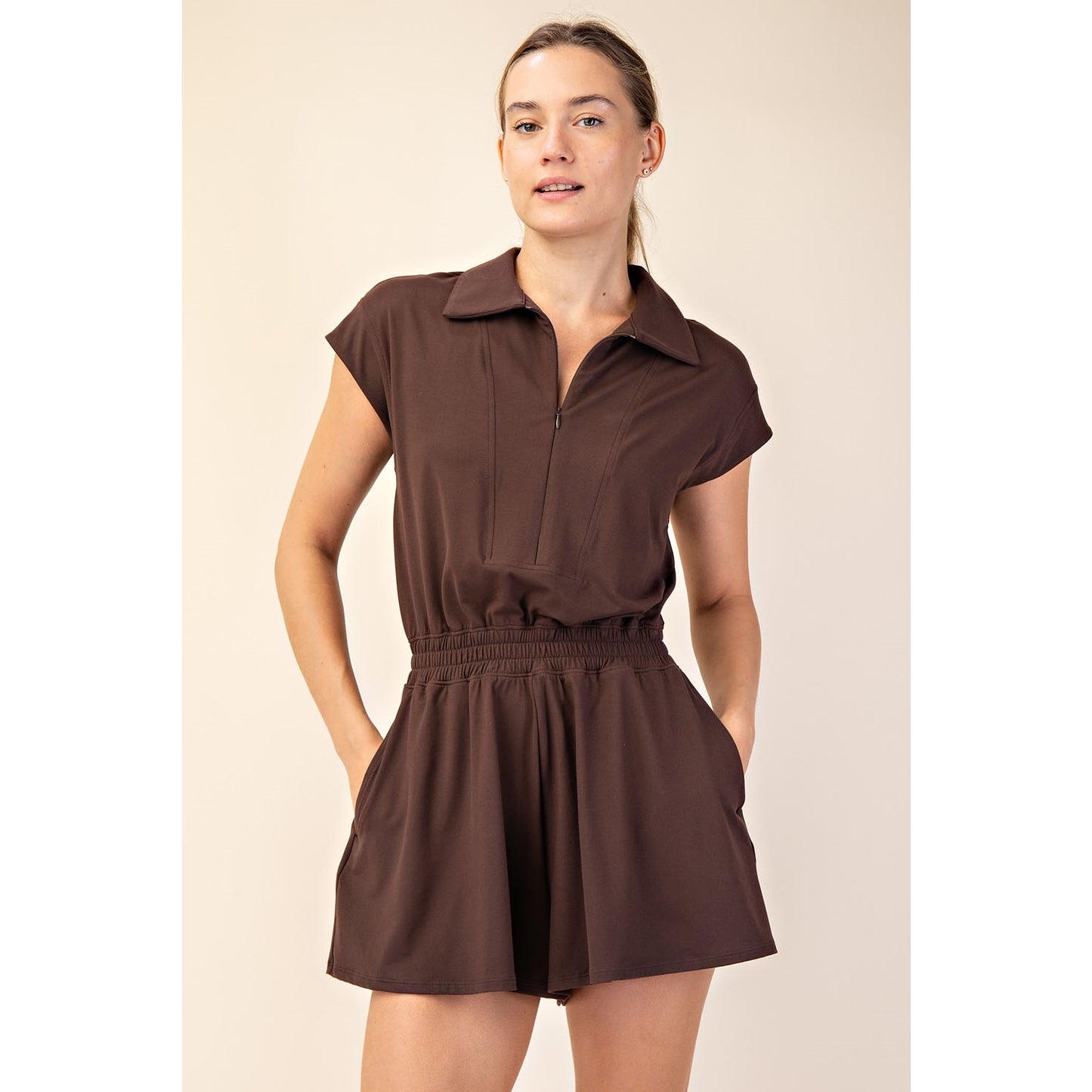 Coffee Run Tennis Romper