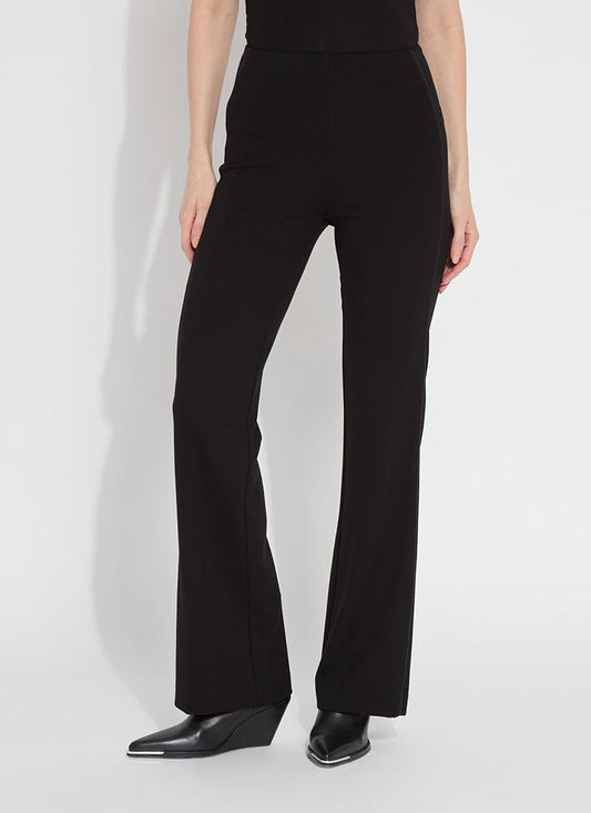 Hi-Waist Ponte Trouser W. Satin Piping