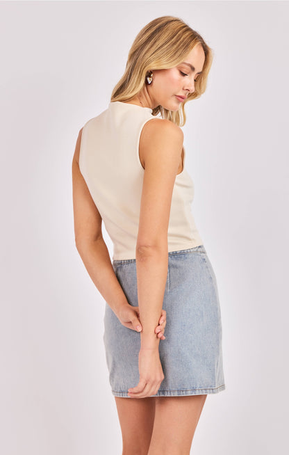 Hustle High Neck Sleeveless Tank