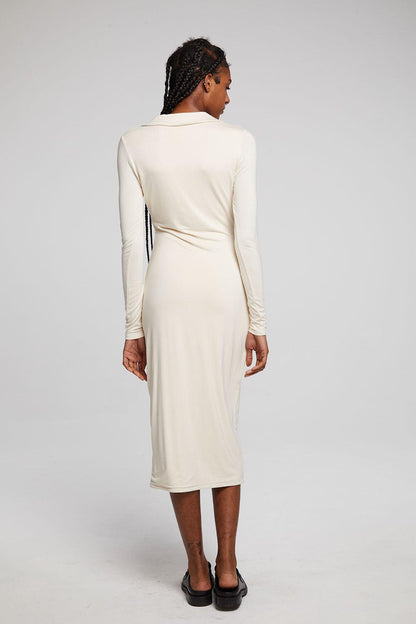 Chaser- Palmm Whitecap Grey Midi Dress