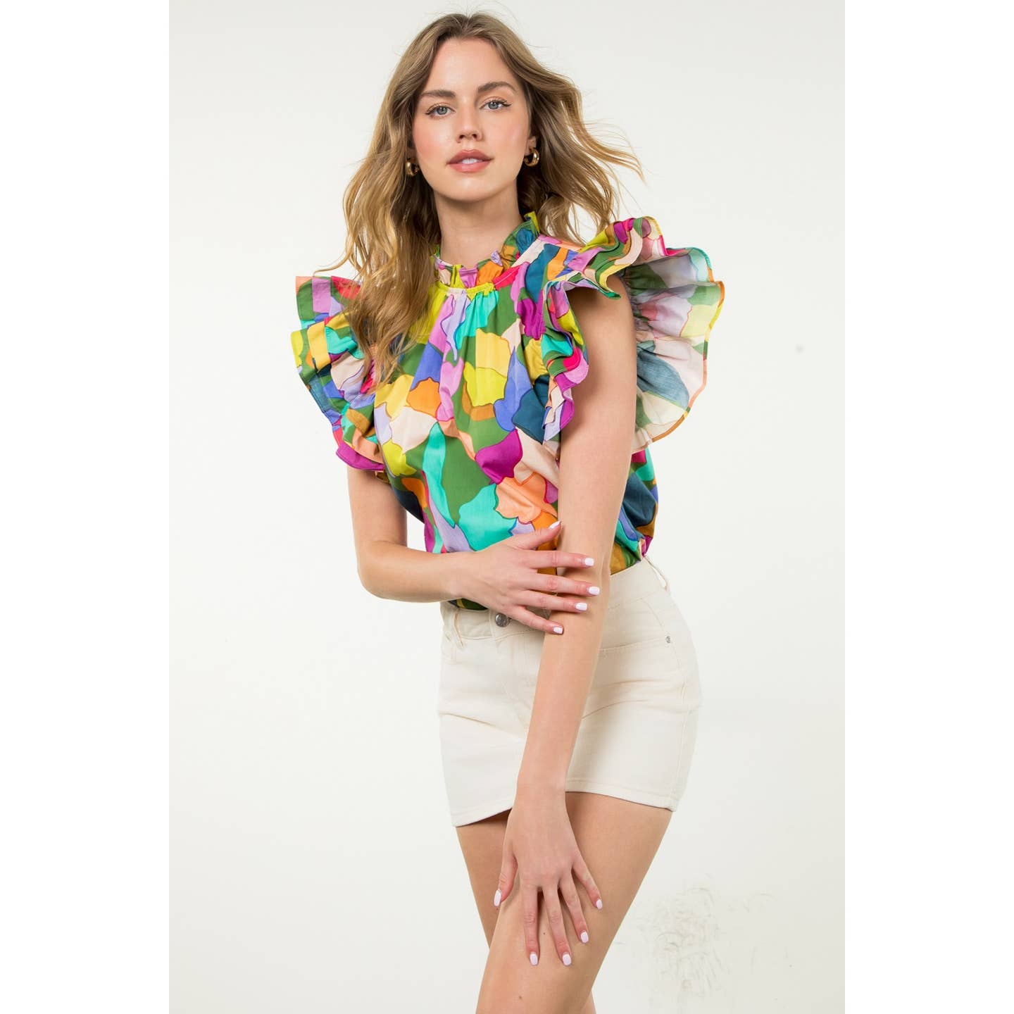 Evie Flutter Sleeve Blouse