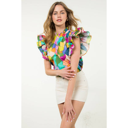 Evie Flutter Sleeve Blouse